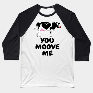 Romantic Cow Valentines Baseball T-Shirt